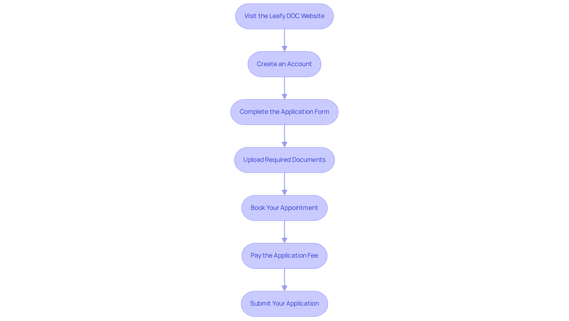 Each box represents a step in the application journey — follow the arrows to navigate through the process, from starting at the website to submitting your application. Each box represents a step in the application journey — follow the arrows to navigate through the process, from starting at the website to submitting your application.