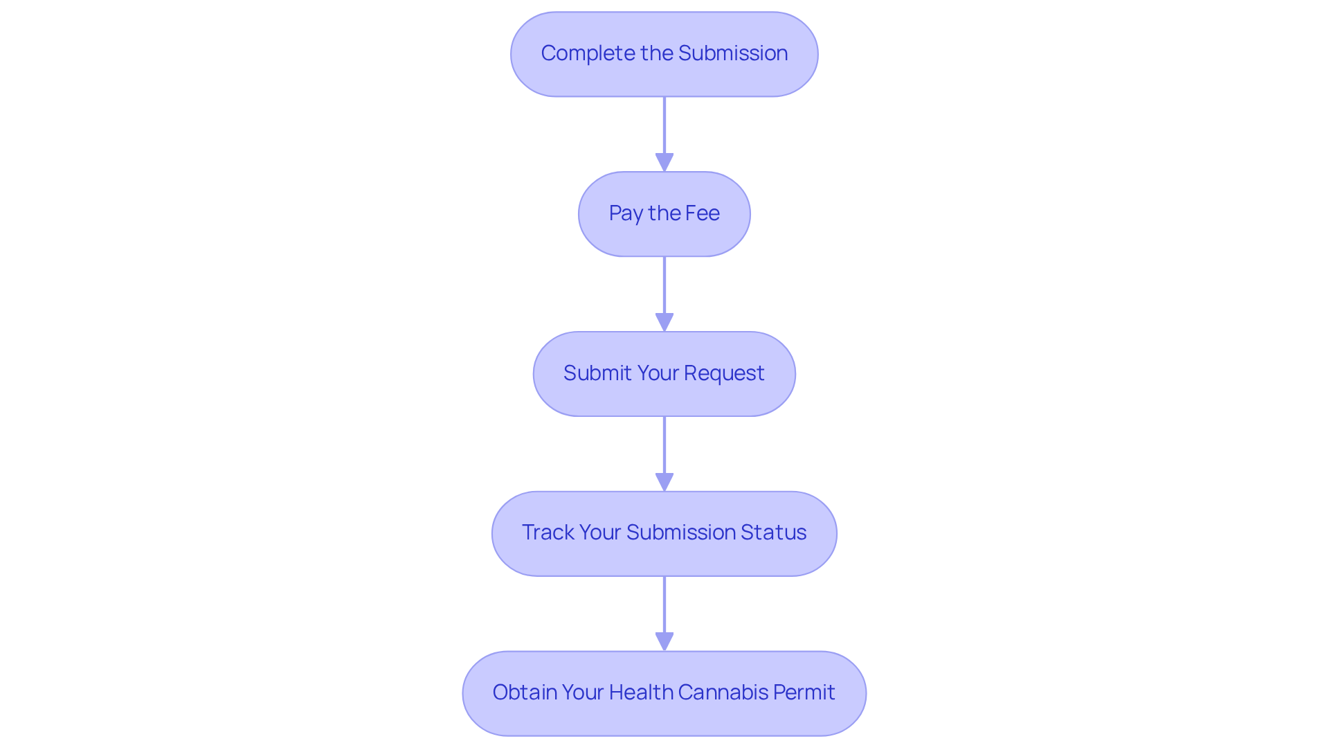 Each box represents a step in the application process. Follow the arrows to navigate through the steps — from completing your submission to obtaining your permit. Each box represents a step in the application process. Follow the arrows to navigate through the steps — from completing your submission to obtaining your permit.